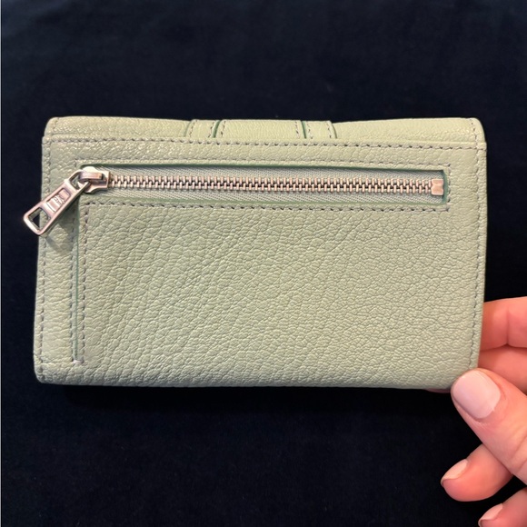See By Chloé Hana Leather Trifold Wallet, Blowy Blue (mint green) NWT - Picture 3 of 11